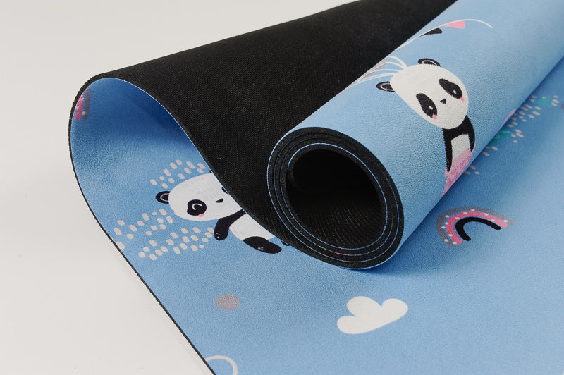 Cute Pandas Natural Kids Yoga Mat  Non toxic Eco friendly –  Littlesunwarrior
